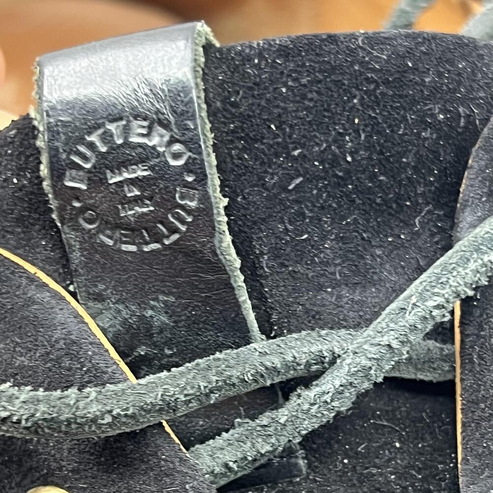 Buttero Carrera Casual Shoes Men Size 11 Black Suede Vibram Made Italy Sneakers - Picture 10 of 10